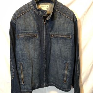 Bongo biker denim jean jacket. Size XL.